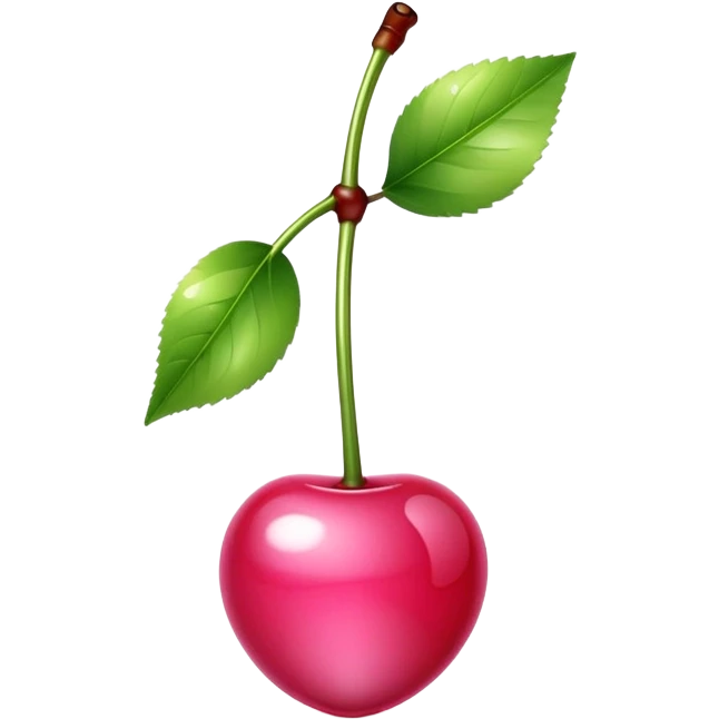 pink shiny cherries emoji