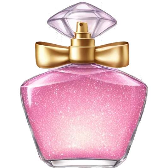 Fairy light pink perfume glitter with bow emoji