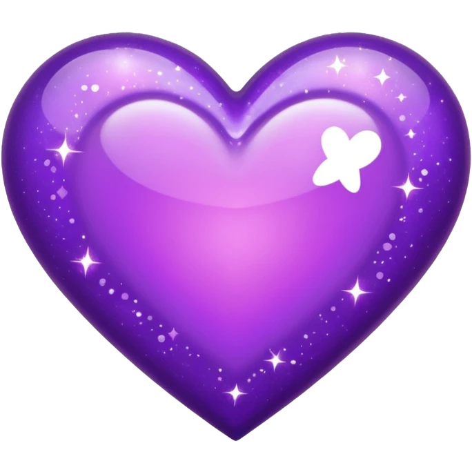 extra saturated purple heart with sparkles emoji