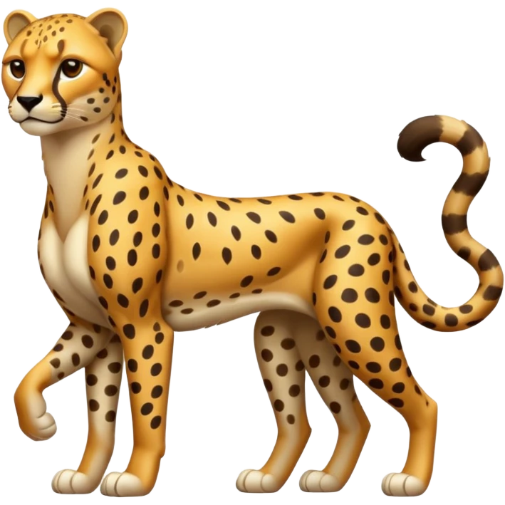 High resolution of a full body cheetah emoji