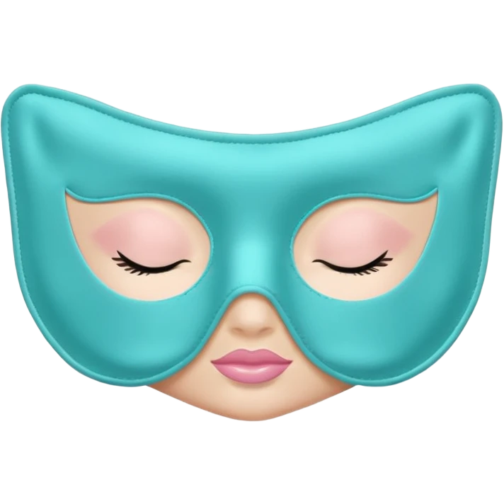 Sleeping mask of Tiffany color emoji
