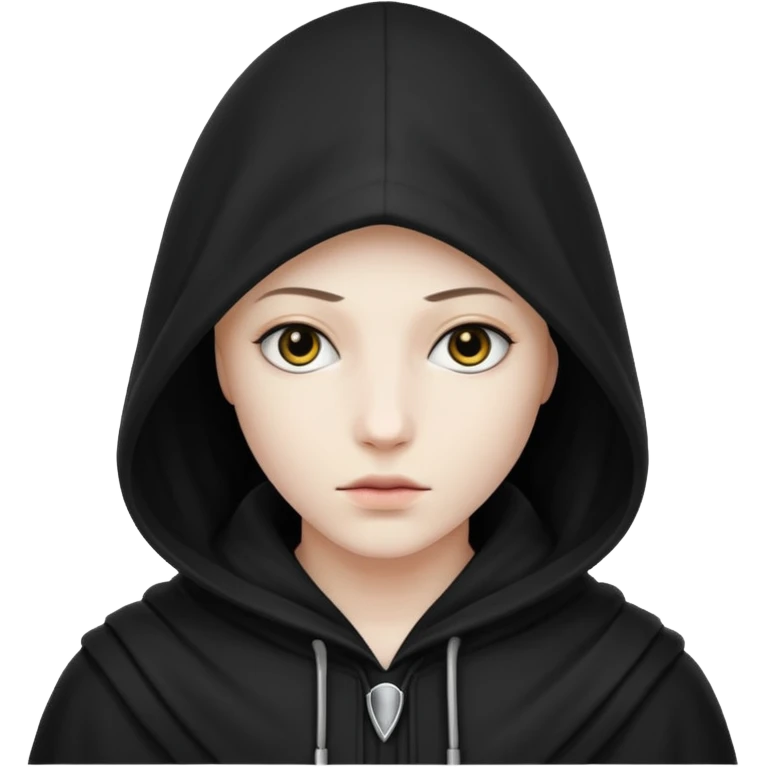 mysterious hooded emoji