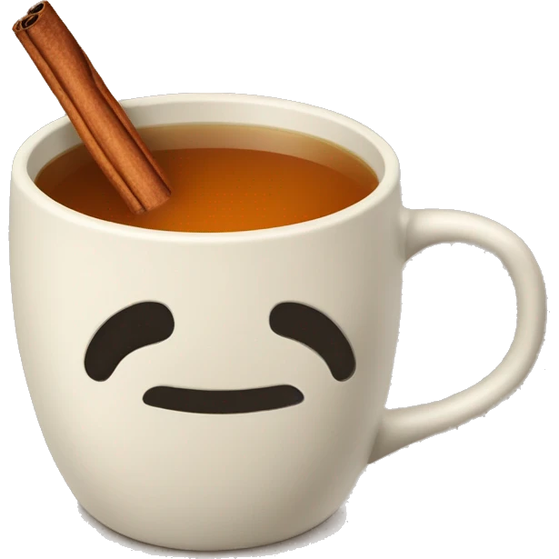 hot apple cider with cinnamon stick emoji