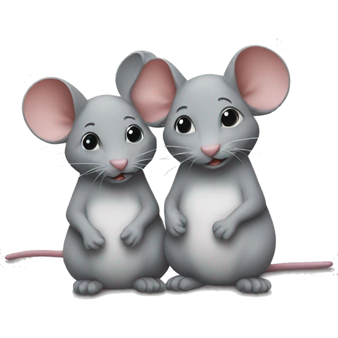 Two mouses  emoji