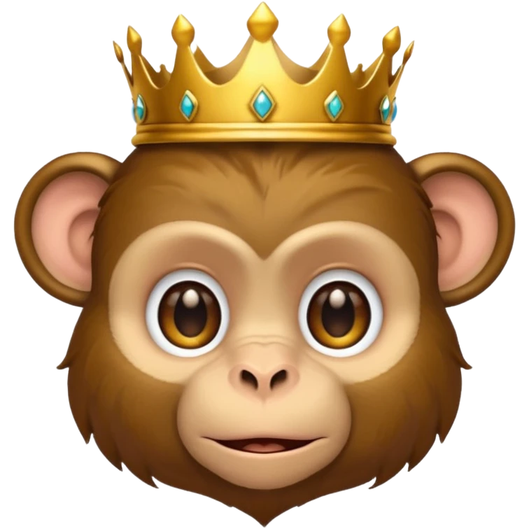   Monkey with crown
 emoji