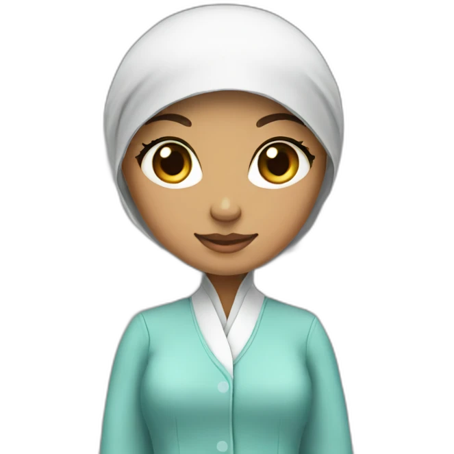 Girl hijab nurse emoji