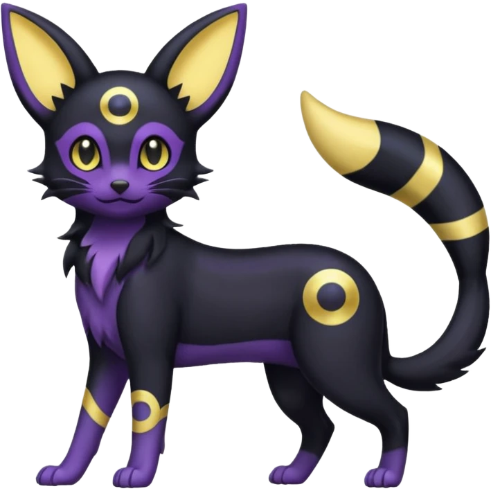 Magical Lunar Celestial Moon-powered-Umbreon-Purrloin-Delcatty-fusion (full body) emoji