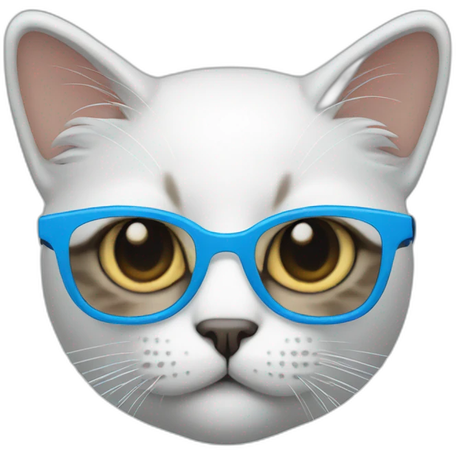 cat with blue glasses emoji
