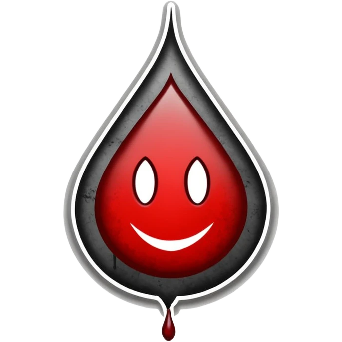 Minimalist emoji-style sticker of a gothic paper with “your soul” in blackletter, desaturated blood drop as signature, grayscale ink and parchment texture



 emoji
