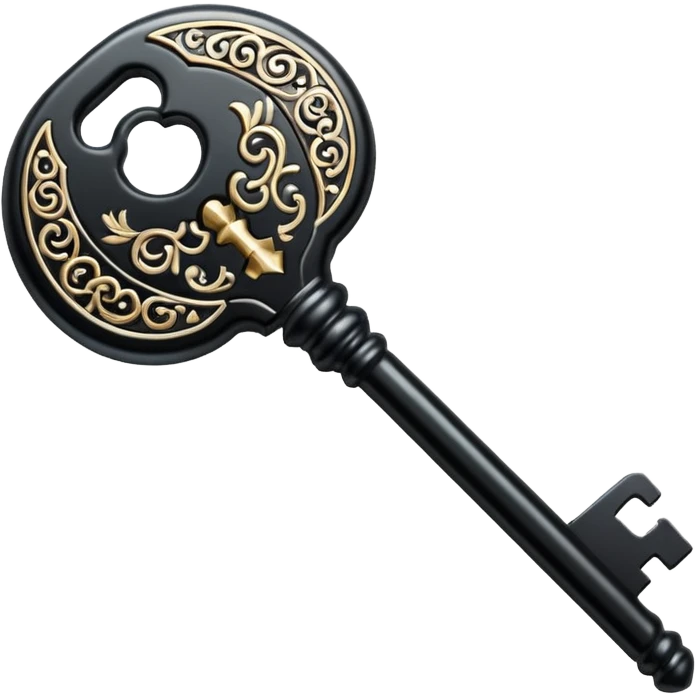  White and black key emoji