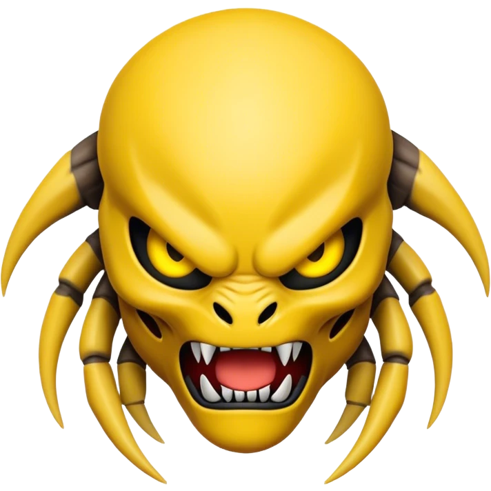 normal yellow creepy emoji preadotor emoji