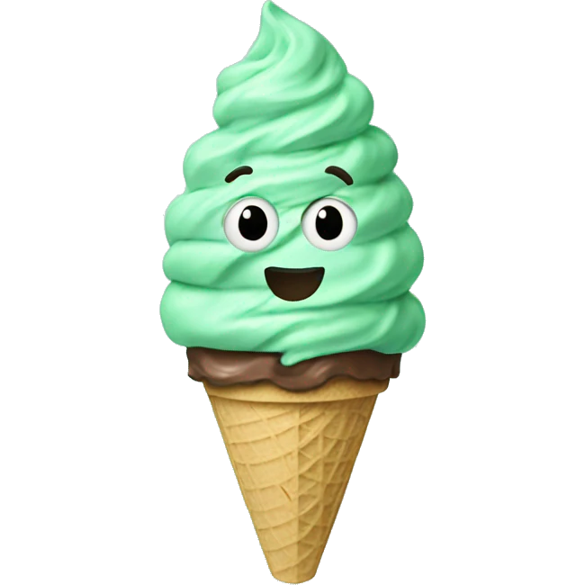 mint chocolate chip icecream emoji