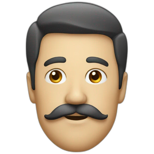 homme moustache carré emoji