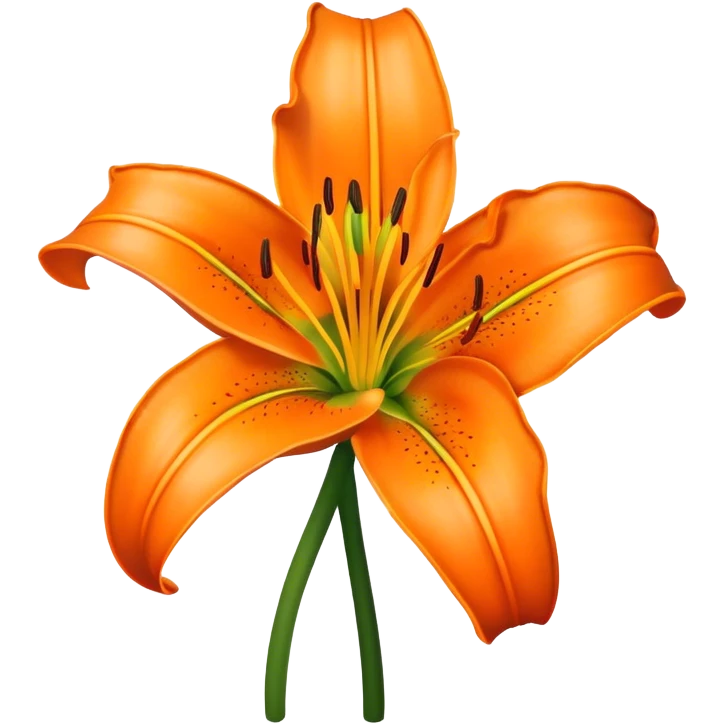 An orange Lilly flower  emoji