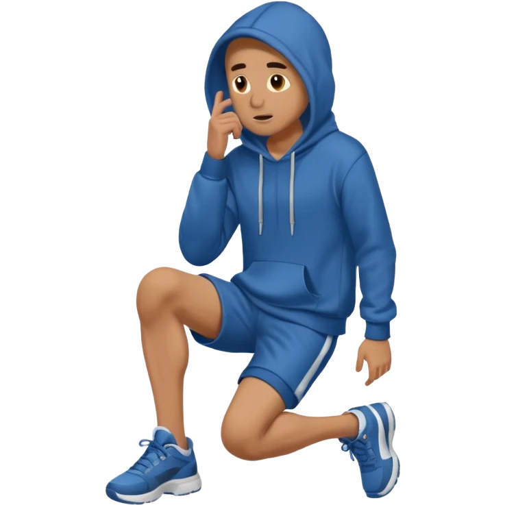 guy standing in a hodie and talking, full body with legs emoji