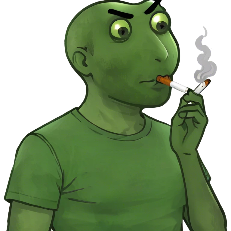 Elon musk smoking a blunt emoji