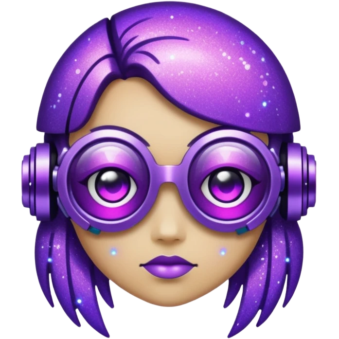 glitter music purple cyberpunk emoji