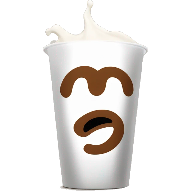 Create an emoji that represents the Oatlys milk cartoon that is brown. The company name is Oatly emoji