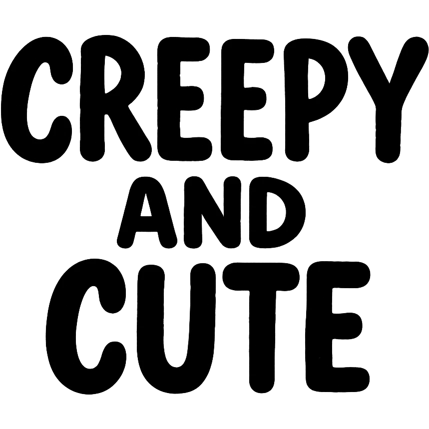 Creepy and cute text emoji