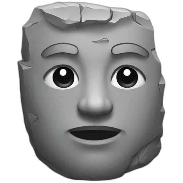 Stone face emoji