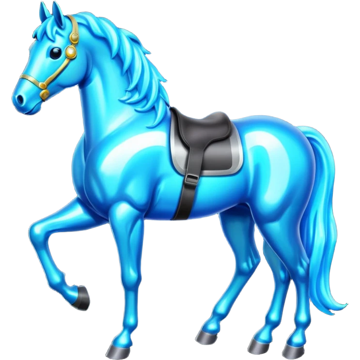 Sci fi Horse, fully holograms emoji