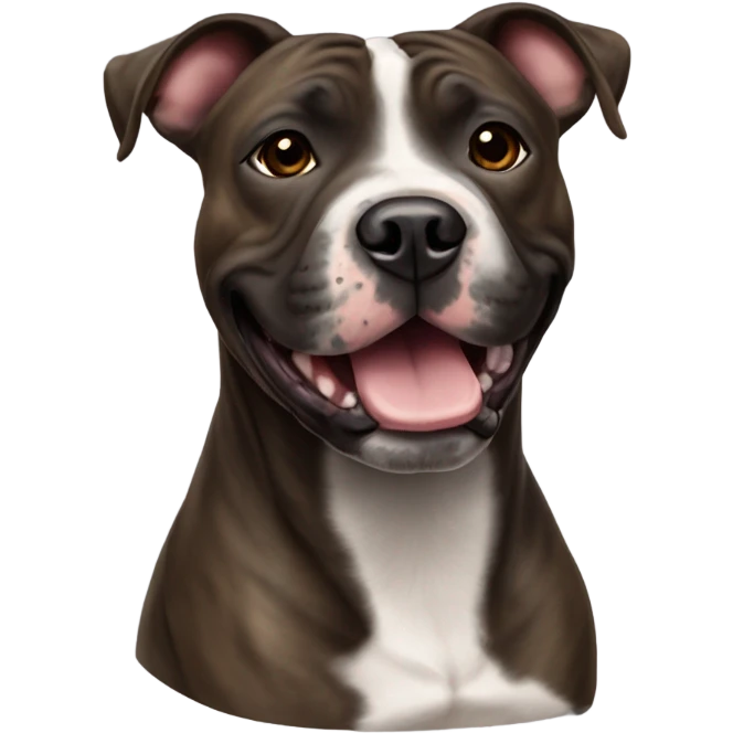 happy brindle Staffordshire (no white markings) emoji