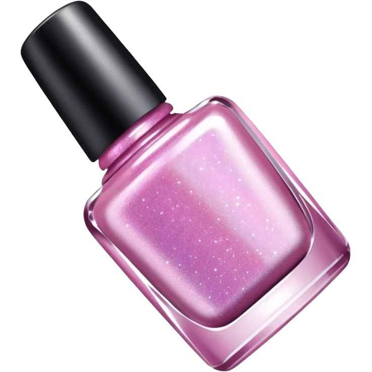 Pink glitter nail polish emoji