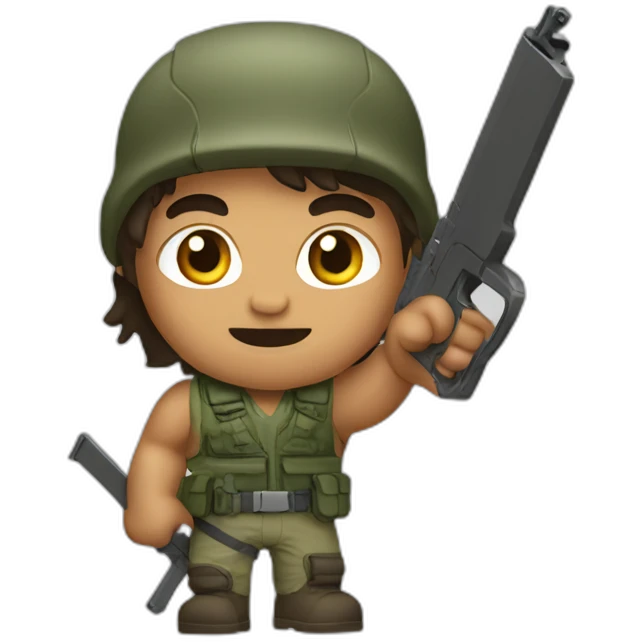Rambo waving emoji