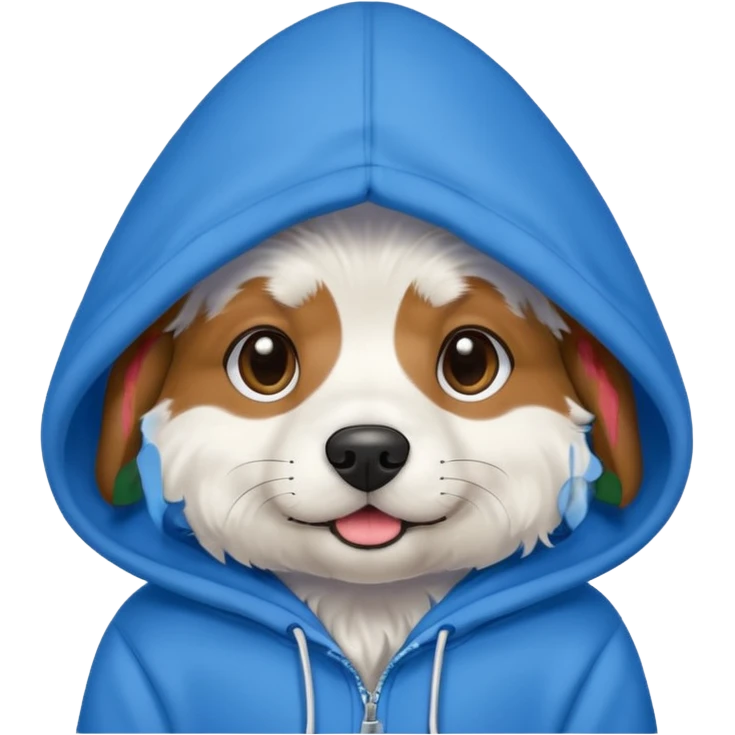 Dog wearing hoodie  emoji