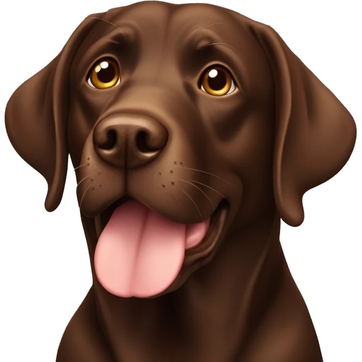 Chocolate lab dog emoji