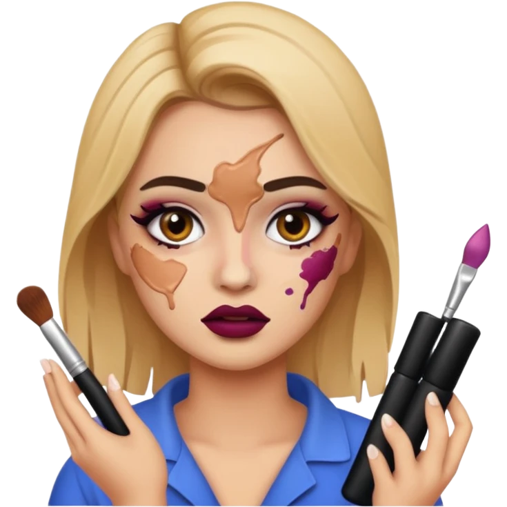 clumsy makeup artist emoji