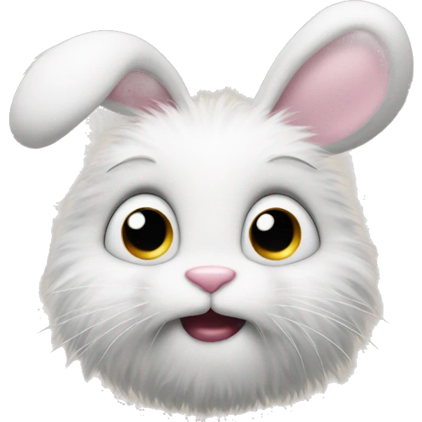 funny fuzzy bunny emoji