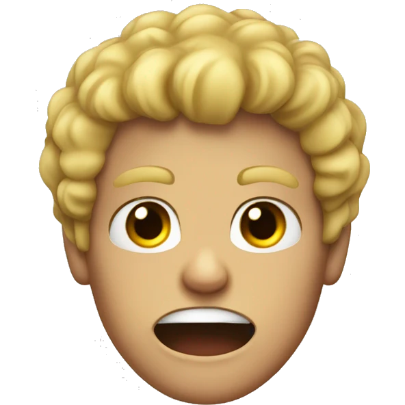 a blonde boy with curly hair red in the face angry emoji