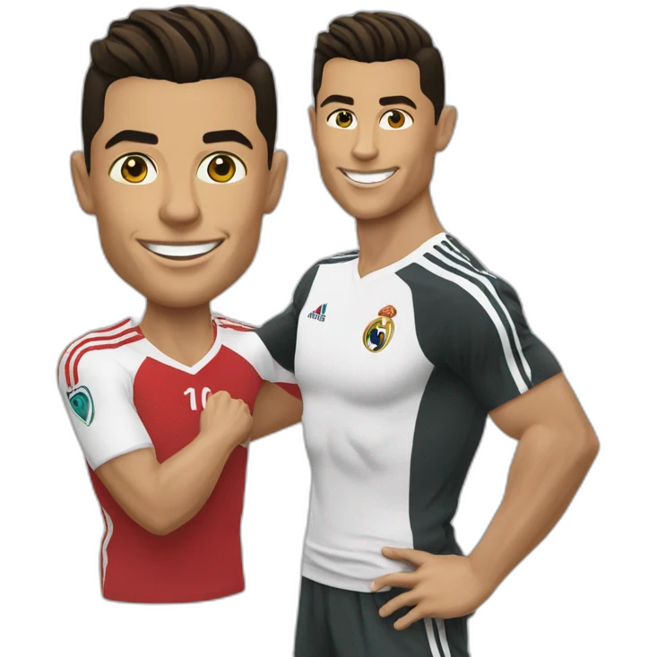 Cristiano Ronaldo fait un coeur emoji