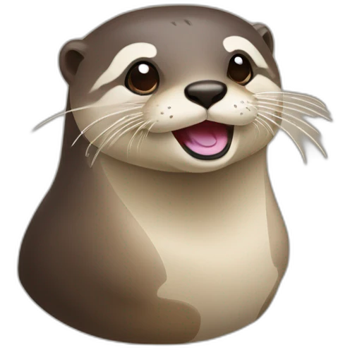 Loutre qui passe la tondeuse emoji