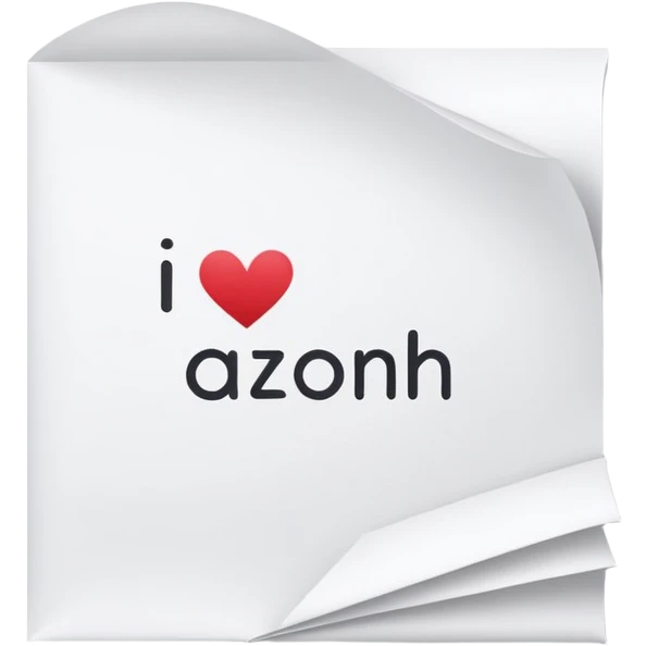 paper saying nazirah loves aaron emoji
