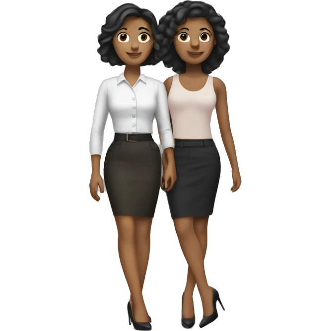 two women with 6 inch heels emoji
