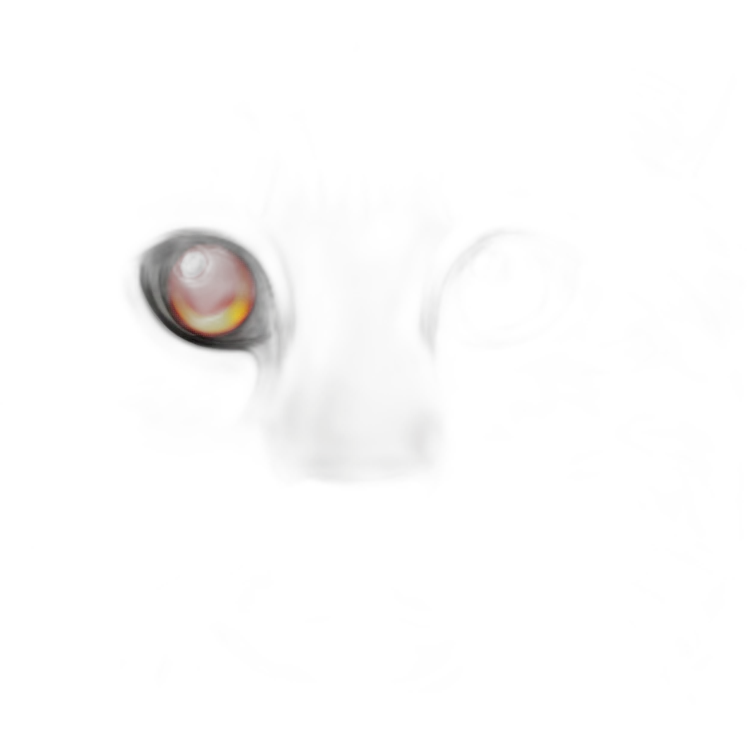  A very big cat with red eyes emoji
