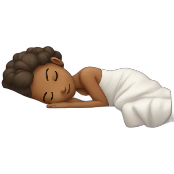 girl sleeping in bed emoji