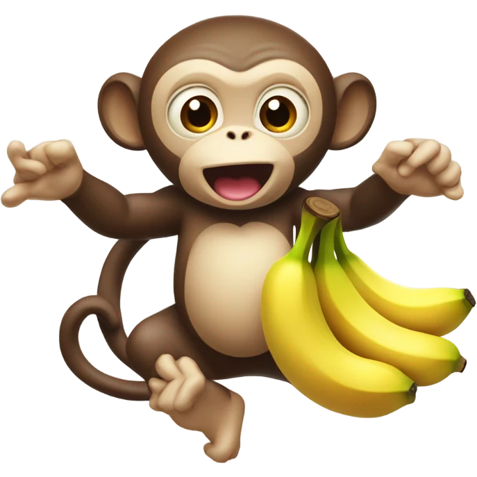 Monkey farting bananas emoji