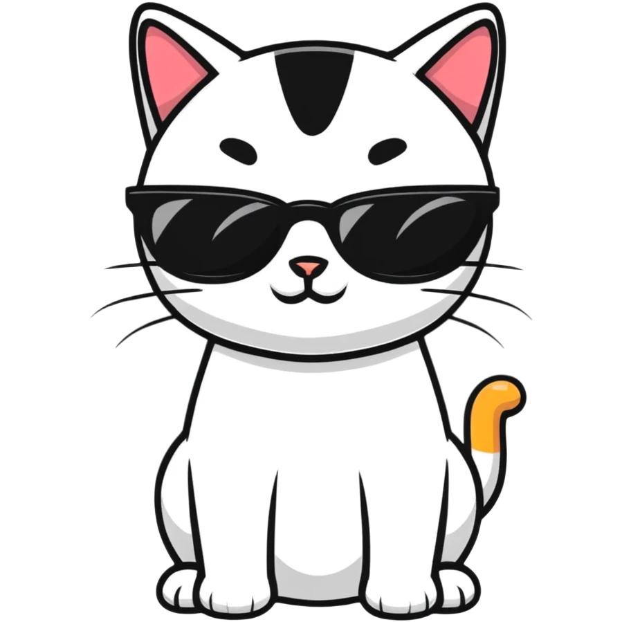 Cat with sunglasses emoji