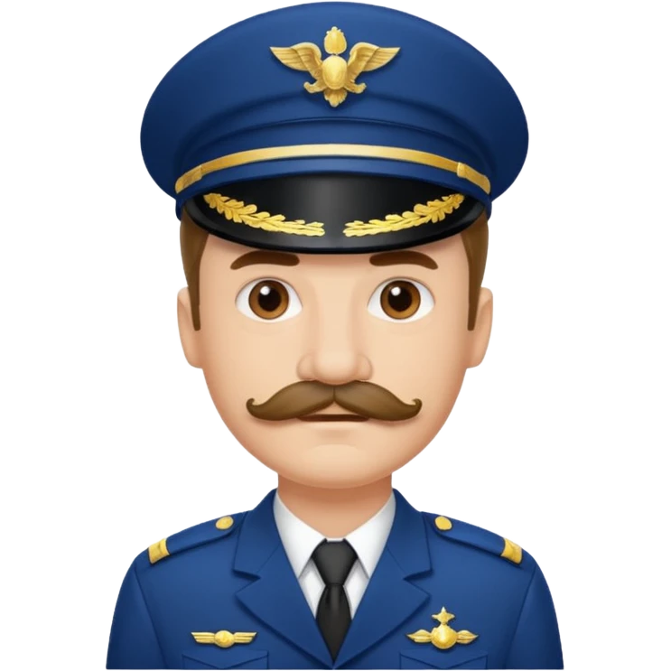 
moustache uniform man emoji