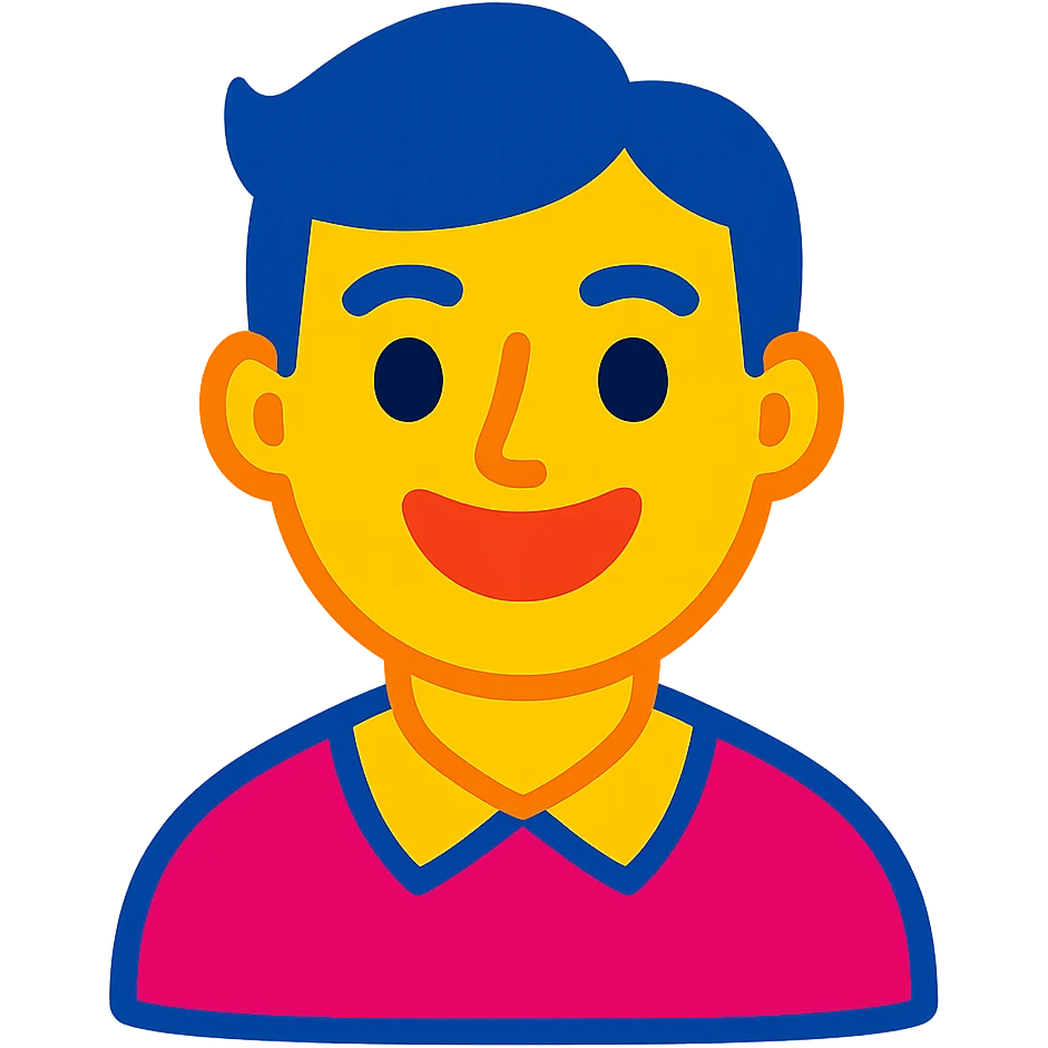 man emoji vibrant colors playful illustration emoji