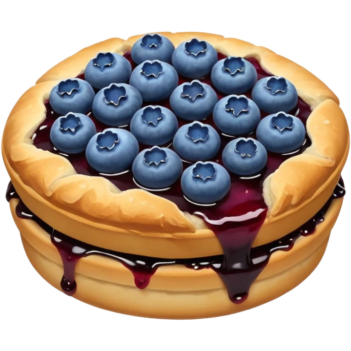 Make an emoji of a blueberry puff (small) that's broken off a bit so you can see the blueberry jam emoji