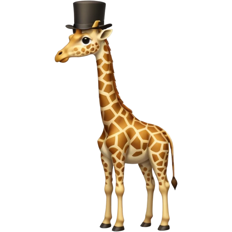giraffe with a top hat emoji
