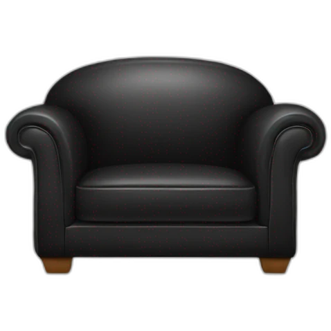 Canapé en cuir noir emoji