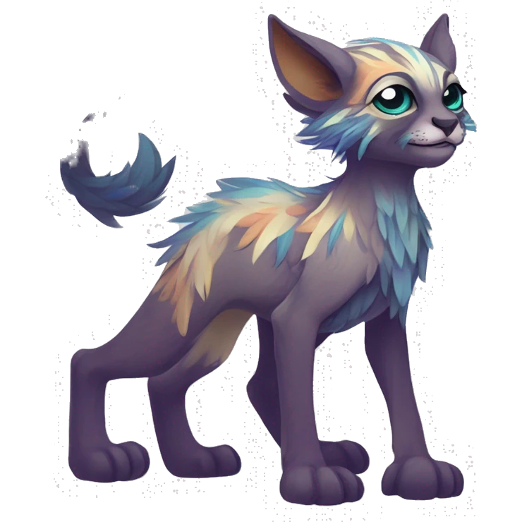 Colorful vernid fantasy creature LiLaiRa GriffSnuff Kamirah Falvie whiskers paws full body emoji
