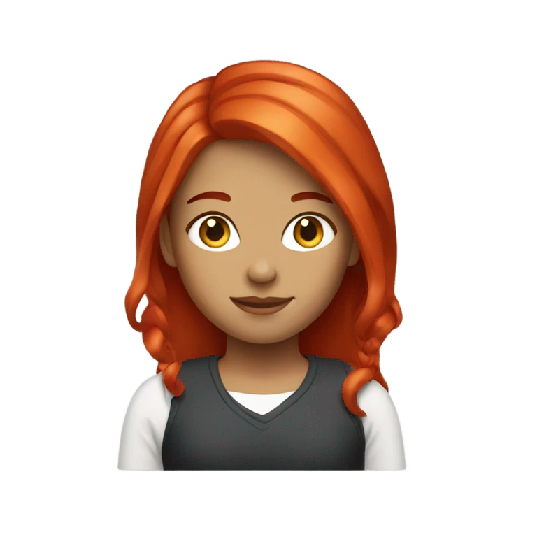red haired girl emoji