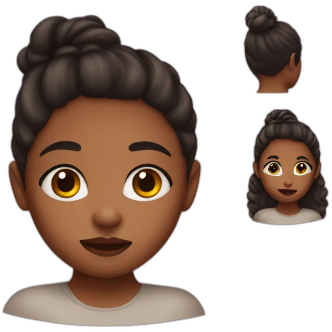 A girl with a birthmark on her face emoji