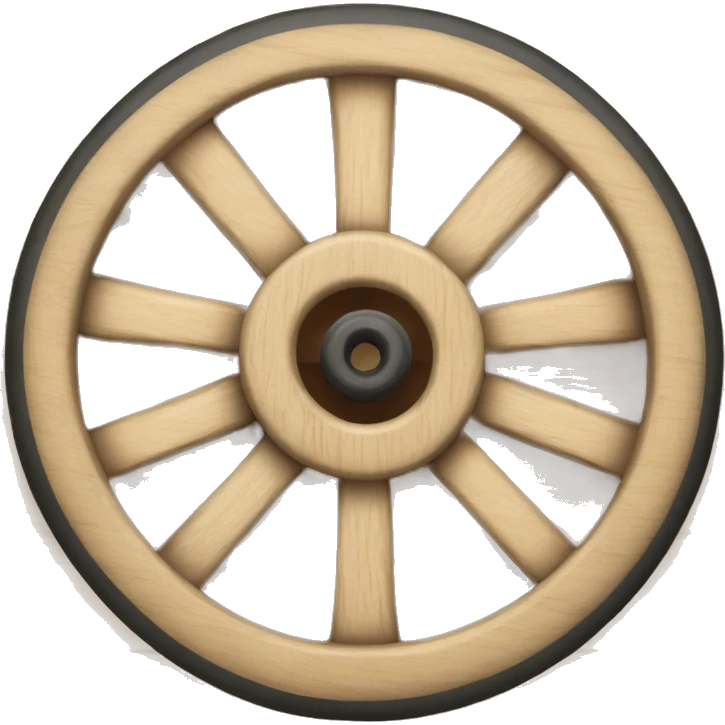 Wooden wheel emoji